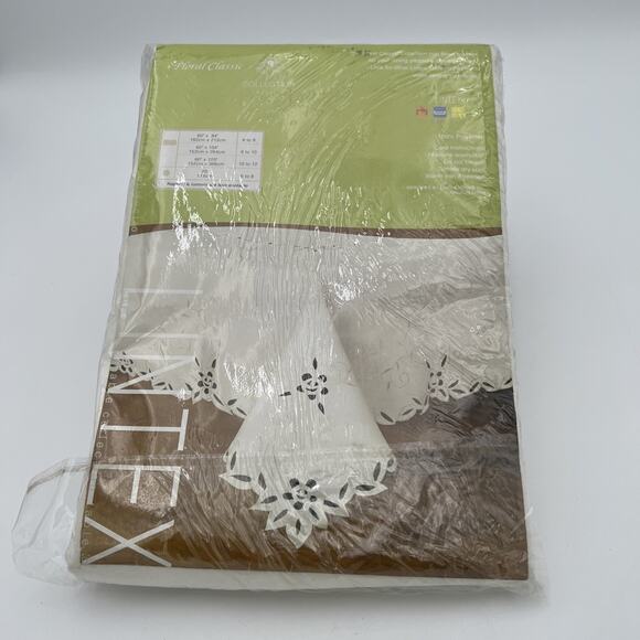 Lintex Linens Floral Classic Ivory Embroidered Tablecloth 60X120 Rectangle NEW - Picture 13 of 13